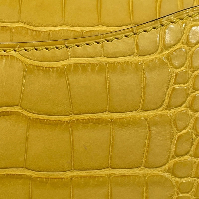 エルメス HERMES コンスタンス3ミニミロワール B刻 ミモザ シルバー金具 アリゲーターマット レディース ショルダーバッグ