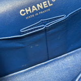 シャネル CHANEL ミニマトラッセ20 A69900 ブルー　シルバー金具 コットンジャージー レディース ショルダーバッグ