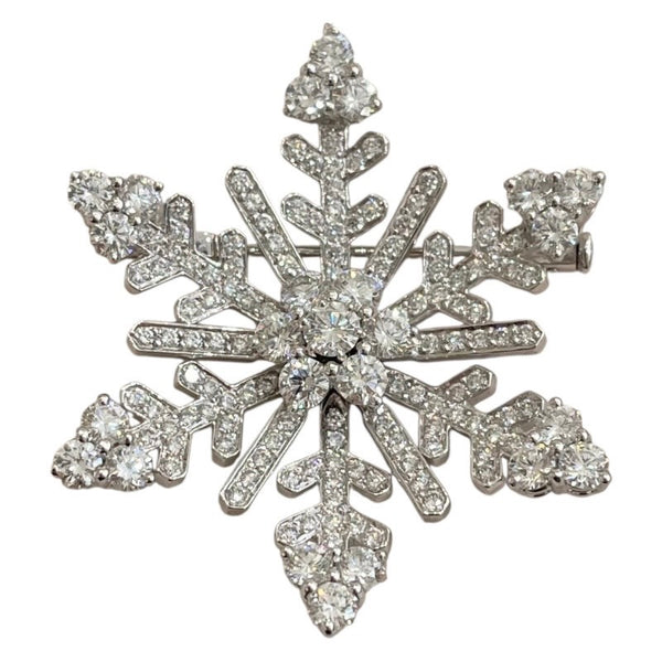 ヴァンクリーフ＆アーペル Van Cleef & Arpels スノーフレークブローチ 750WG/ダイヤモンド ジュエリー