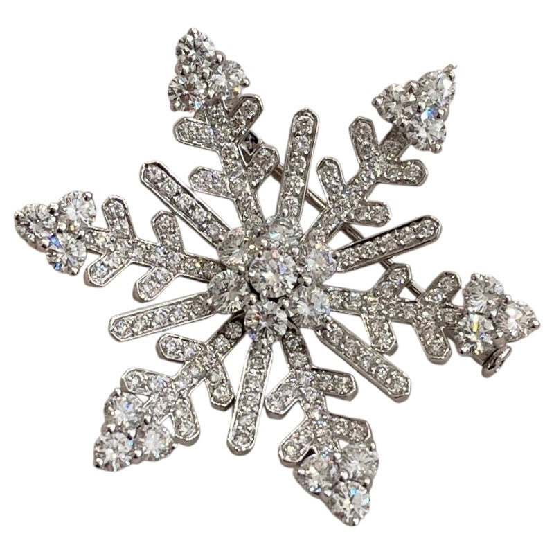 ヴァンクリーフ＆アーペル Van Cleef & Arpels スノーフレークブローチ 750WG/ダイヤモンド ジュエリー
