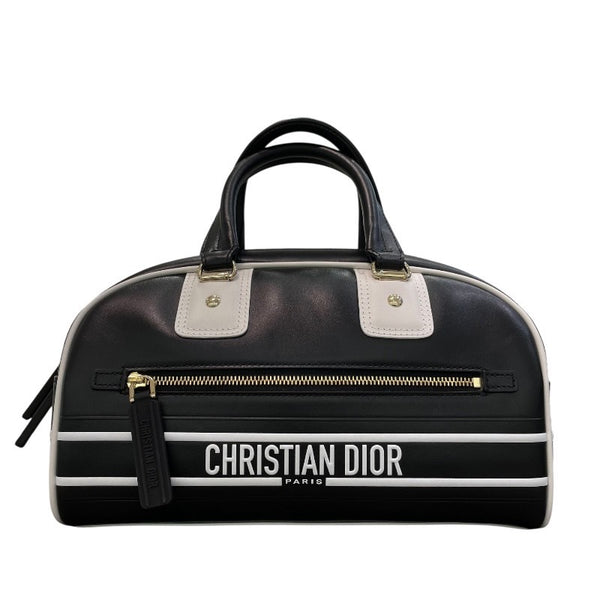 クリスチャン・ディオール Christian Dior ヴァイブ ボーリングバッグ スモール M6209OOBR ブラック×ホワイト カーフ レディース ボストンバッグ