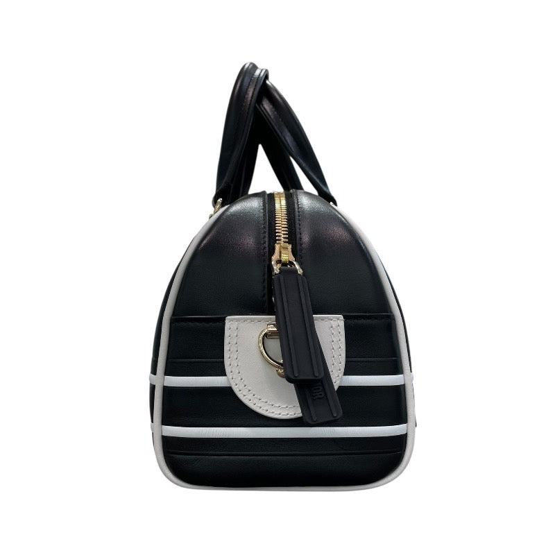 クリスチャン・ディオール Christian Dior ヴァイブ ボーリングバッグ スモール M6209OOBR ブラック×ホワイト カーフ レディース ボストンバッグ