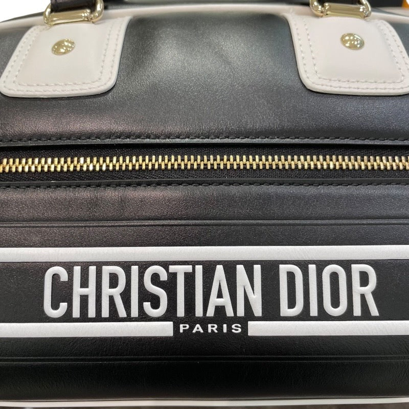 クリスチャン・ディオール Christian Dior ヴァイブ ボーリングバッグ スモール M6209OOBR ブラック×ホワイト カーフ レディース ボストンバッグ