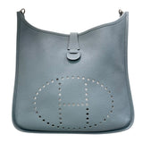 エヴリン3 GM □M刻印 シエル/シルバー金具 トリヨン レディース ショルダーバッグ