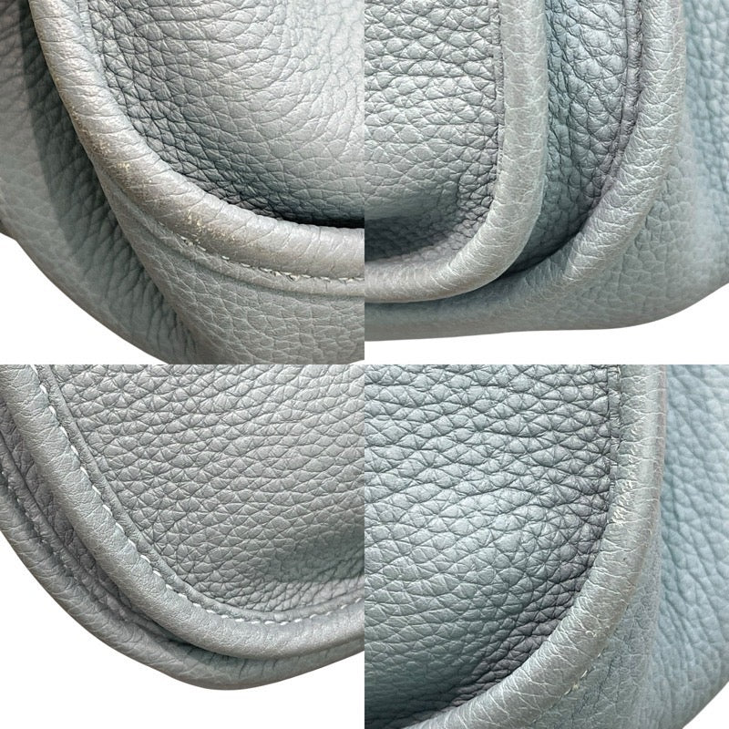 エヴリン3 GM □M刻印 シエル/シルバー金具 トリヨン レディース ショルダーバッグ