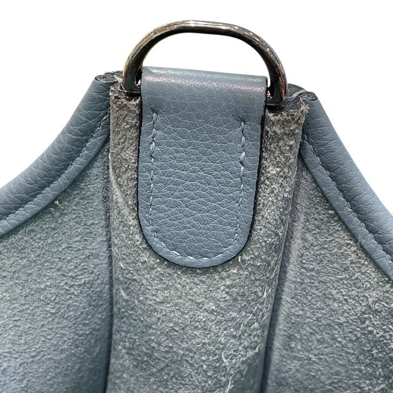 エヴリン3 GM □M刻印 シエル/シルバー金具 トリヨン レディース ショルダーバッグ