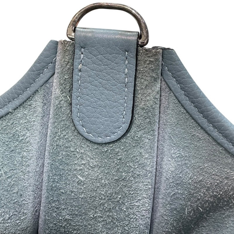 エヴリン3 GM □M刻印 シエル/シルバー金具 トリヨン レディース ショルダーバッグ