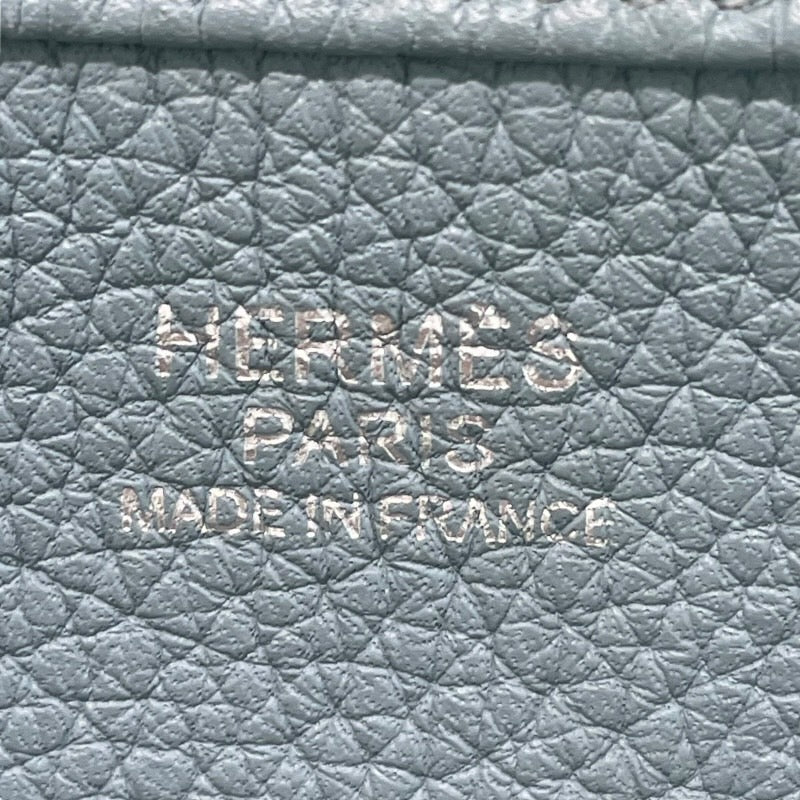 エヴリン3 GM □M刻印 シエル/シルバー金具 トリヨン レディース ショルダーバッグ