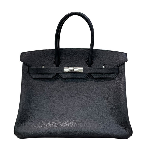 エルメス HERMES バーキン35 □K刻印 ブラック シルバー金具 ヴァッシュリエージュ レディース ハンドバッグ