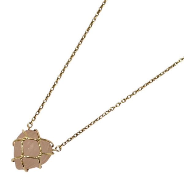 クリスチャン・ディオール Christian Dior ローズネックレス 750/ローズクォーツ ジュエリー