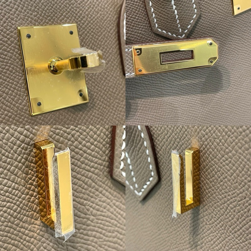 エルメス HERMES バーキン30 B刻印 エトゥープ ゴールド金具 エプソン レディース ハンドバッグ
