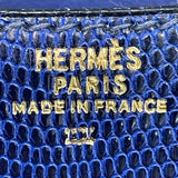 エルメス HERMES マイクロコンスタンスミニミニ 〇V刻 ブルーサフィール　GD金具 リザード ユニセックス ショルダーバッグ