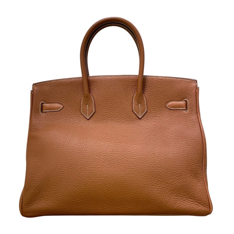 エルメス HERMES バーキン35 □I刻印 ゴールド シルバー金具 トゴ レディース ハンドバッグ