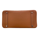 エルメス HERMES バーキン35 □I刻印 ゴールド シルバー金具 トゴ レディース ハンドバッグ