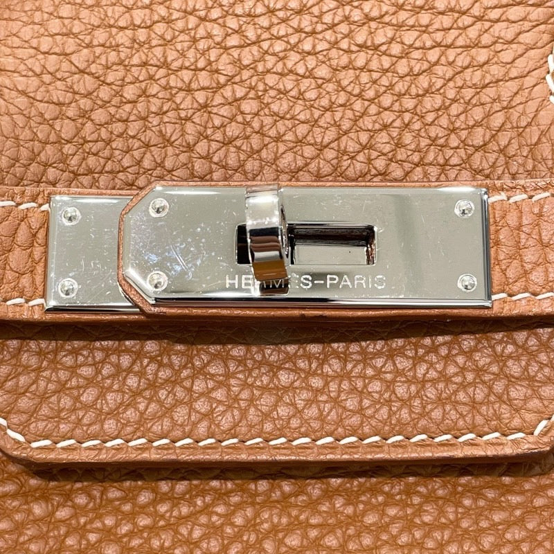 エルメス HERMES バーキン35 □I刻印 ゴールド シルバー金具 トゴ レディース ハンドバッグ