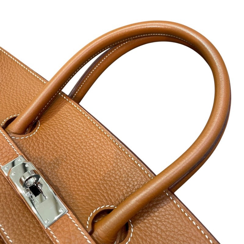 エルメス HERMES バーキン35 □I刻印 ゴールド シルバー金具 トゴ レディース ハンドバッグ