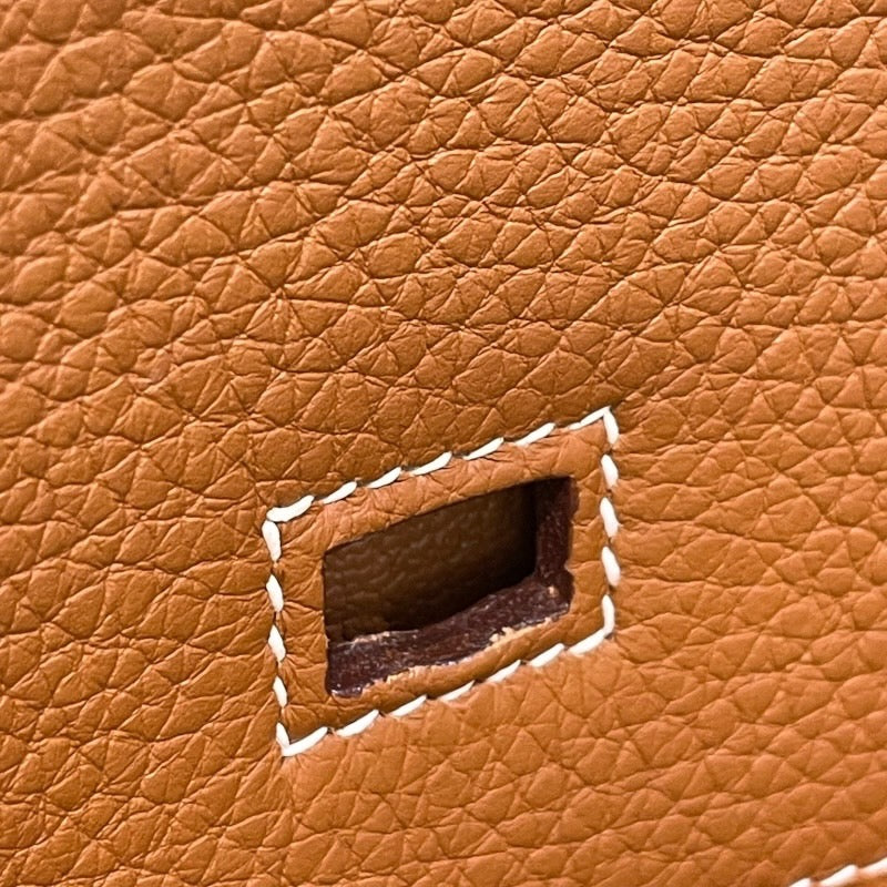 エルメス HERMES バーキン35 □I刻印 ゴールド シルバー金具 トゴ レディース ハンドバッグ