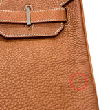 エルメス HERMES バーキン35 □I刻印 ゴールド シルバー金具 トゴ レディース ハンドバッグ