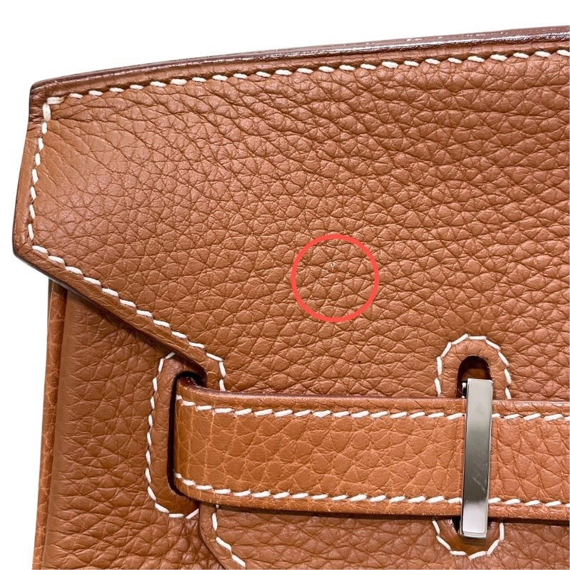 エルメス HERMES バーキン35 □I刻印 ゴールド シルバー金具 トゴ レディース ハンドバッグ