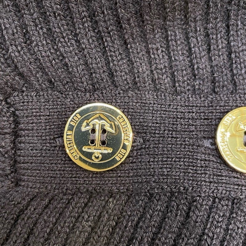 クリスチャン・ディオール Christian Dior マリニエール マリンボーダー ニットトップス 344S02AM233 ネイビー ウール レディース ニット