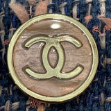 シャネル CHANEL ダブルツイードロングコート P74462 ブルー コットン レディース その他アウター