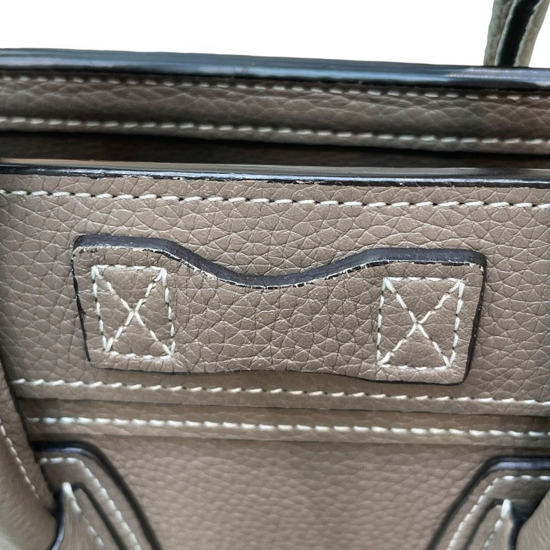 セリーヌ CELINE ラゲージナノショッパー 189243 カーキ ドラムドカーフ レディース ショルダーバッグ