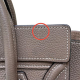 セリーヌ CELINE ラゲージナノショッパー 189243 カーキ ドラムドカーフ レディース ショルダーバッグ