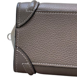 セリーヌ CELINE ラゲージナノショッパー 189243 カーキ ドラムドカーフ レディース ショルダーバッグ