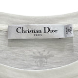 クリスチャン・ディオール Christian Dior プリントTシャツ 343T09A4501 ホワイト コットン85% リネン15% レディース 半袖Ｔシャツ