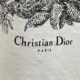 クリスチャン・ディオール Christian Dior プリントTシャツ 343T09A4501 ホワイト コットン85% リネン15% レディース 半袖Ｔシャツ