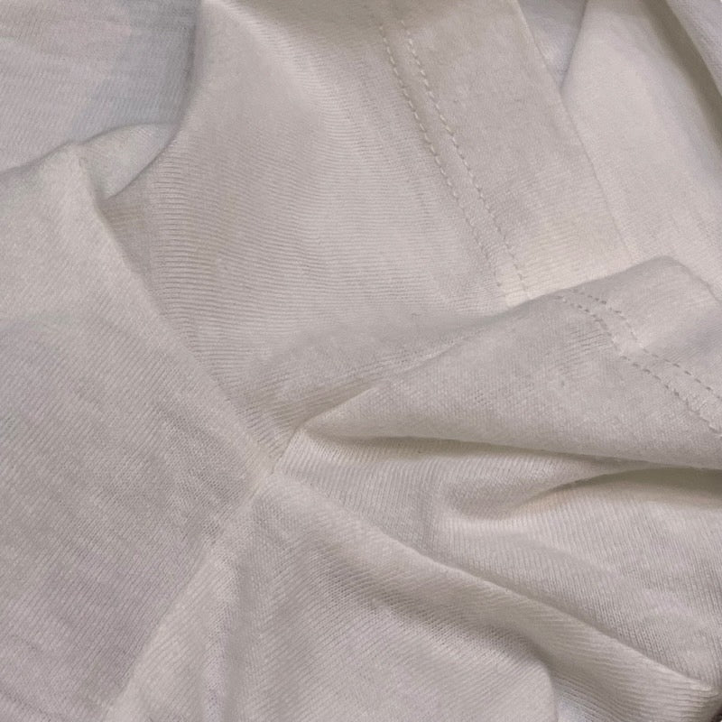 クリスチャン・ディオール Christian Dior プリントTシャツ 343T09A4501 ホワイト コットン85% リネン15% レディース 半袖Ｔシャツ