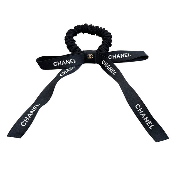 シャネル CHANEL ココマークリボンシュシュ 24B ブラック