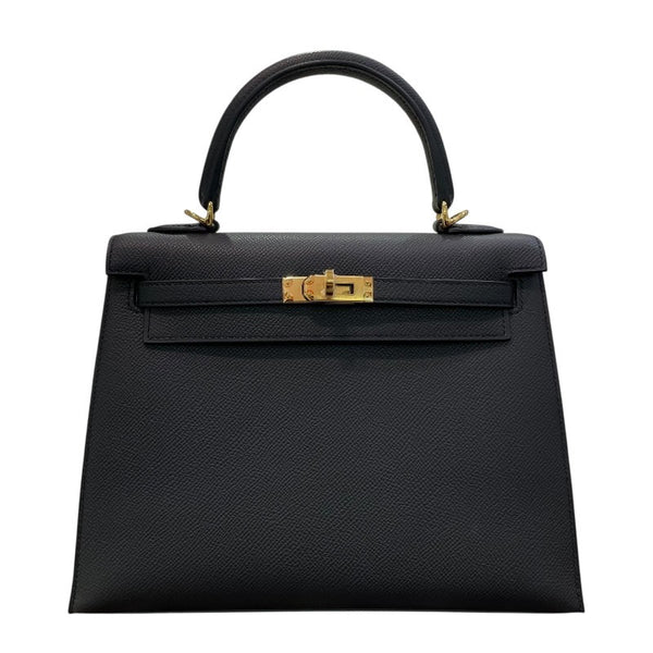 エルメス HERMES ケリー25 外縫い K刻印 ブラック ゴールド金具 エプソン レディース ショルダーバッグ