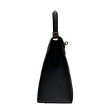 エルメス HERMES ケリー25 外縫い K刻印 ブラック ゴールド金具 エプソン レディース ショルダーバッグ