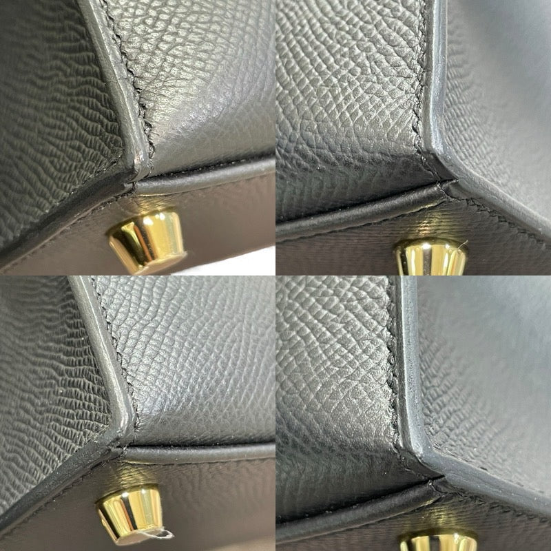 エルメス HERMES ケリー25 外縫い K刻印 ブラック ゴールド金具 エプソン レディース ショルダーバッグ