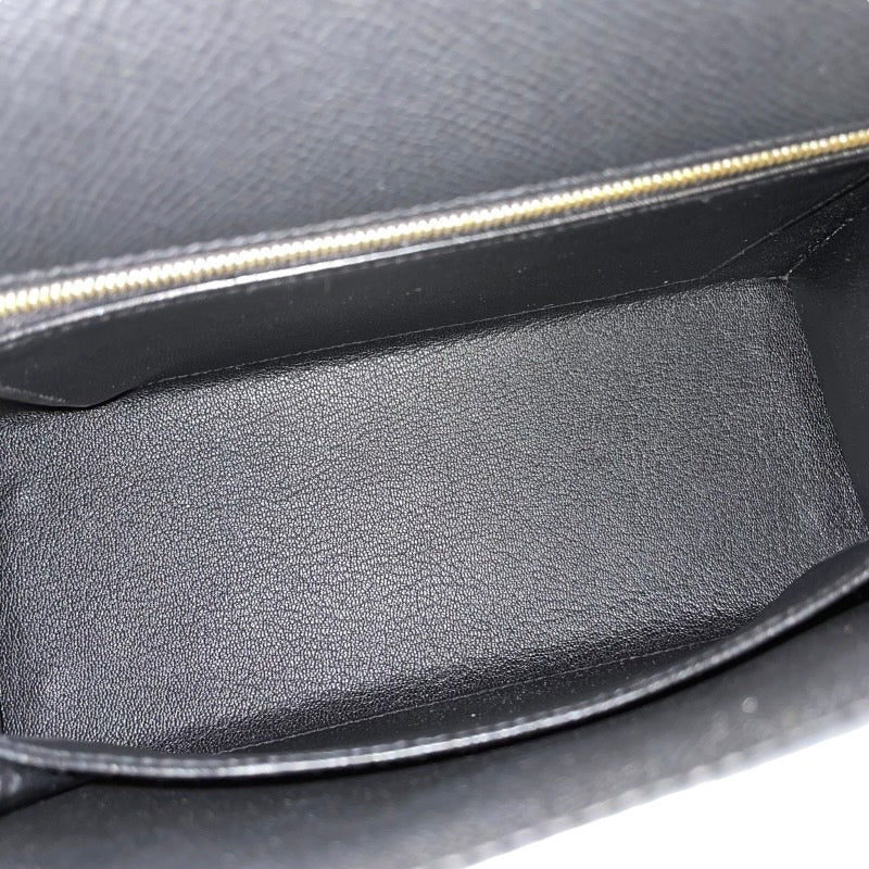 エルメス HERMES ケリー25 外縫い K刻印 ブラック ゴールド金具 エプソン レディース ショルダーバッグ