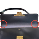 セリーヌ CELINE ショルダーバッグ クロード 1914143 ブラック GD金具 シャイニーカーフ レディース ハンドバッグ
