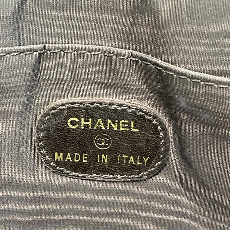 シャネル CHANEL ココマークチェーントートバッグ ブラック×ゴールドブラック金具 キャビアスキン レディース トートバッグ