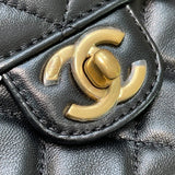 シャネル CHANEL マトラッセ トップハンドルバッグ AS4569 ブラック ゴールド金具 ラムスキン レディース ショルダーバッグ