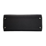 エルメス HERMES ケリー28 内縫い B刻印 ブラック シルバー金具 トリヨンクレマンス レディース ショルダーバッグ