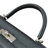 エルメス HERMES ケリー28 内縫い B刻印 ブラック シルバー金具 トリヨンクレマンス レディース ショルダーバッグ