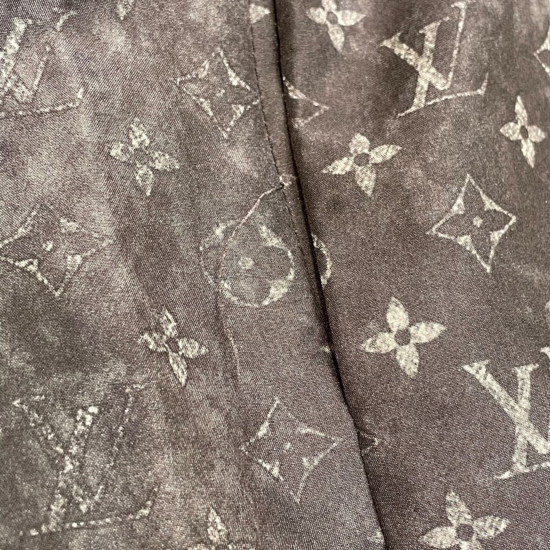 ルイ・ヴィトン LOUIS VUITTON レザーストラップモノグラムクラウドドレス FODS89 ブラック シルク レディース ワンピース
