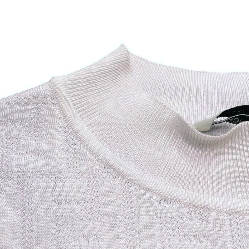 フェンディ FENDI FF総柄ファー装飾半袖カットソー FZY935 コットン55％ レーヨン45％ レディース カットソー