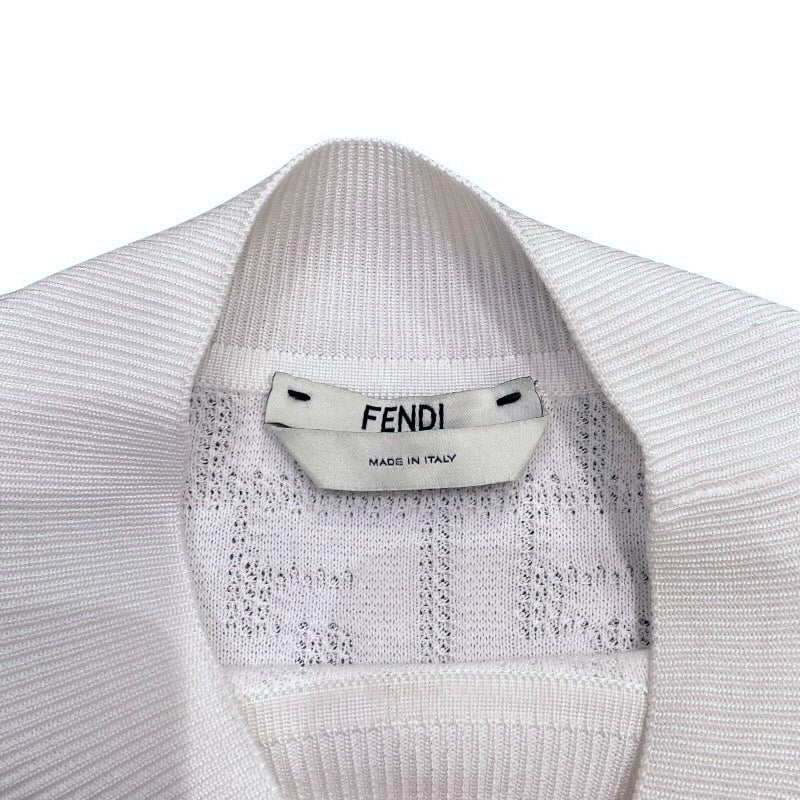 フェンディ FENDI FF総柄ファー装飾半袖カットソー FZY935 コットン55％ レーヨン45％ レディース カットソー