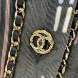 シャネル CHANEL チェーン装飾ロゴ総柄ブルゾン P75543 ブラック コットン・シルク レディース ブルゾン