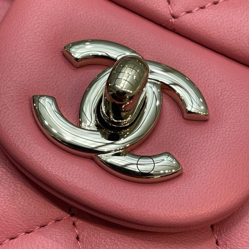 シャネル CHANEL マトラッセ トップハンドル フラップバッグ AS2431 ピンク ゴールド金具 ラムスキン レディース ハンドバッグ ショルダーバッグ