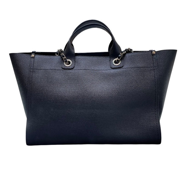シャネル CHANEL ドーヴィル ラージ A66941 29番台 ブラック シルバー金具 キャビアスキン レディース トートバッグ
