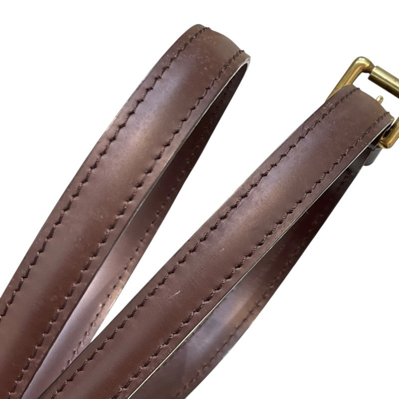 ルイ・ヴィトン LOUIS VUITTON ショルダーストラップ ブラウン ダミエ・レザー ユニセックス ショルダーストラップ