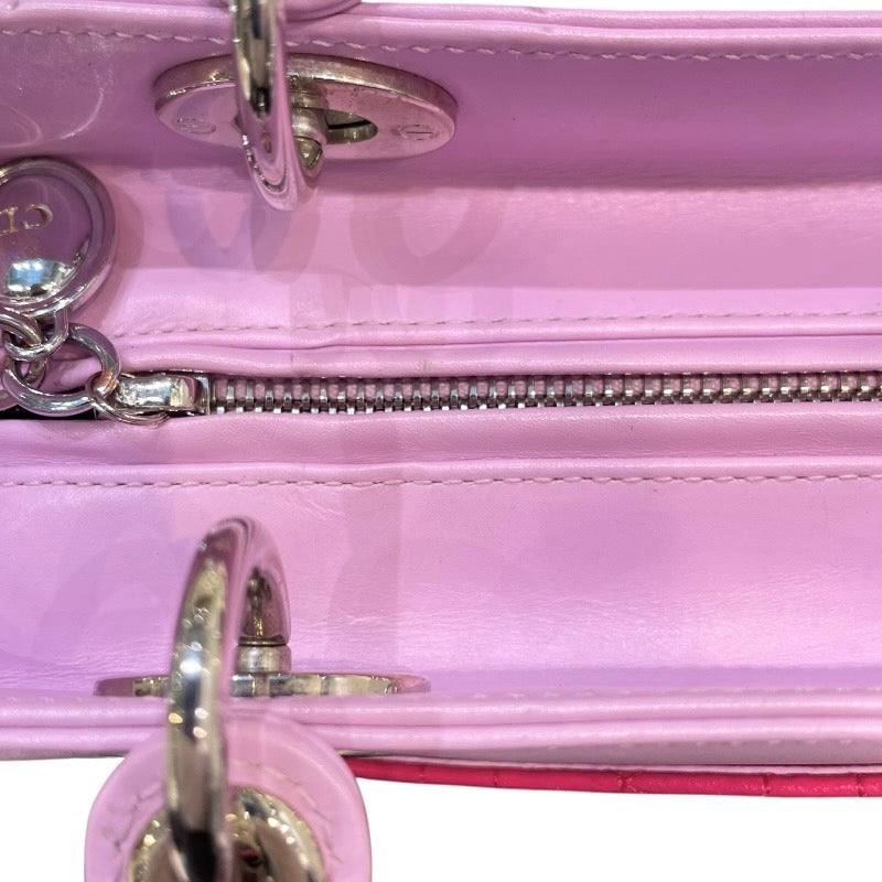 クリスチャン・ディオール Christian Dior レディディオールミディアム パープル　SV金具 カーフ レディース ショルダーバッグ