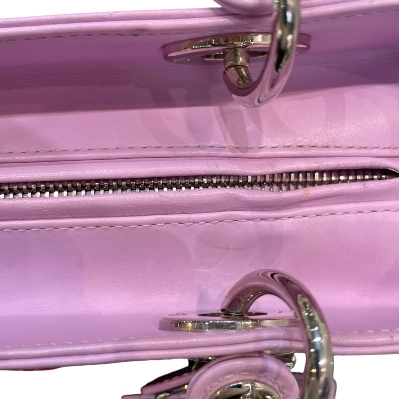 クリスチャン・ディオール Christian Dior レディディオールミディアム パープル　SV金具 カーフ レディース ショルダーバッグ